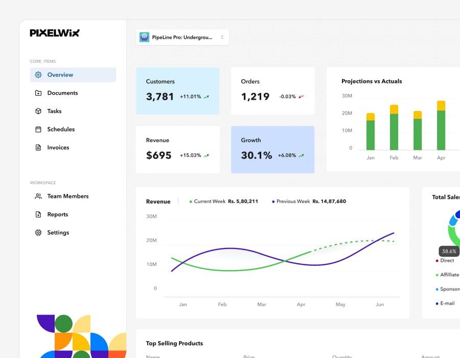 Apptex CRM Dashboard Preview